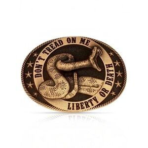 Montana Silversmiths Liberty or Death 2A Don't Tread On Me Belt Buckle New NIB